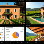 **

A sun-drenched Tuscan villa with terracotta roof tiles, partially covered in solar panels. Lush vineyards surround the house. Open windows reveal a modern, minimalist interior with smart home controls displayed on a tablet. A split view: one side showcasing energy consumption charts, the other a family enjoying a meal lit by warm, natural light. The overall feel is bright, inviting, and technologically advanced but rooted in traditional Italian aesthetics.

**