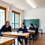 Home 6 에너지 포지티브 건축의 교육적 가치 - Sustainable School Classroom**
"A bright and airy classroom in an Italian school designed with posi...